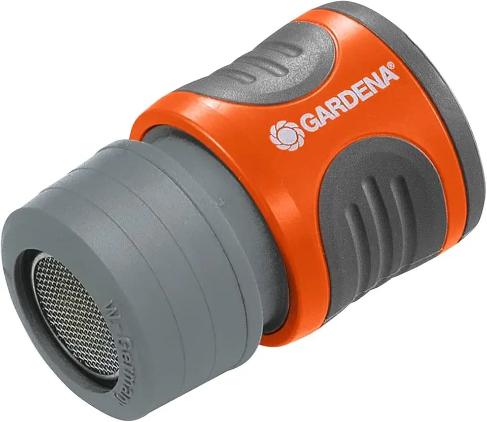 Gardena Perlstrahl-Adapter: Perlator für spritzfreies Wasser am Wasserhahn, zum Aufstecken auf den Gardena Hahnverbinder, für sanften, luftdurchsetzten, gebündelten Wasserstrahl (2905-26)