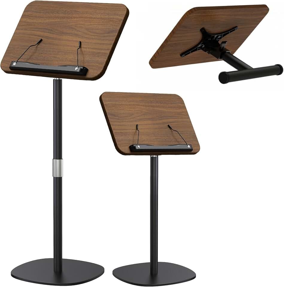 2-in-1 Floor Music Stand & Desktop Book Stand, 16.5"–51" Height Adjustable