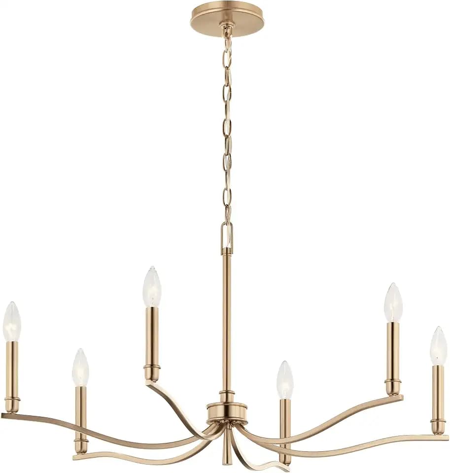 Kichler Malene 6-Light Chandelier, Champagne Bronze
