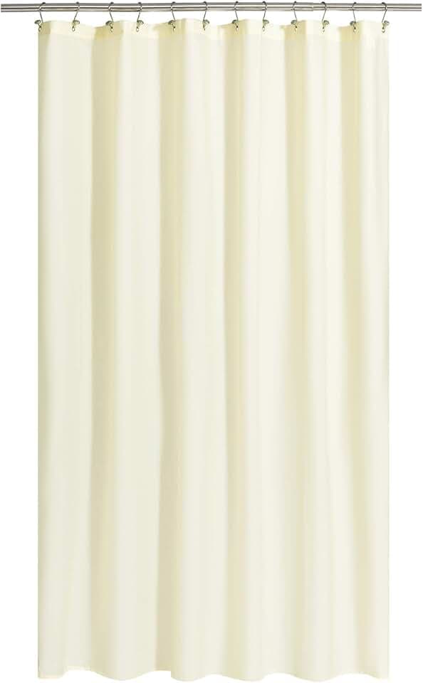 N&Y HOME Fabric Shower Curtain or Liner Extra Long 72 x 84 Inches, Sand