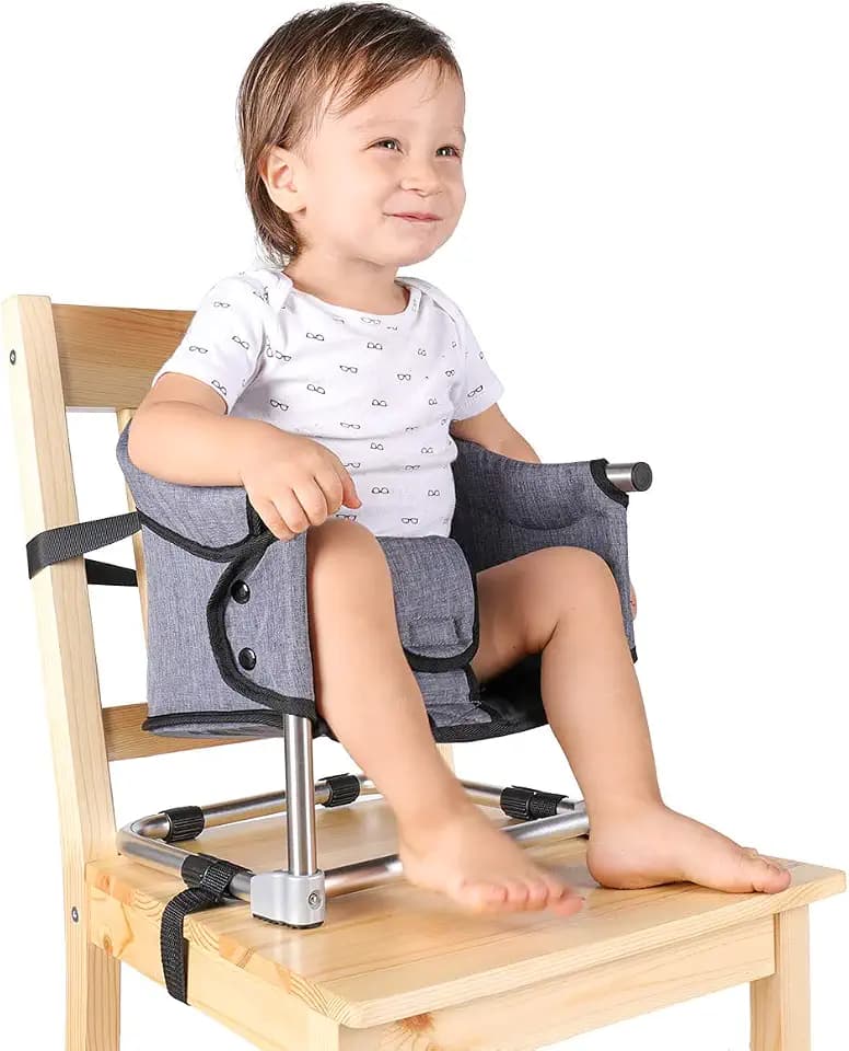 Sitzerhöhung für Esstisch: Tragbarer Kleinkind-Boosterstuhl mit Sicherheitsschnalle und höhenverstellbarem, faltbarem Baby-Fütterungsstuhl, Kinderhochstuhl, Sitzerhöhung für Küche, Zuhause, Reisen –
