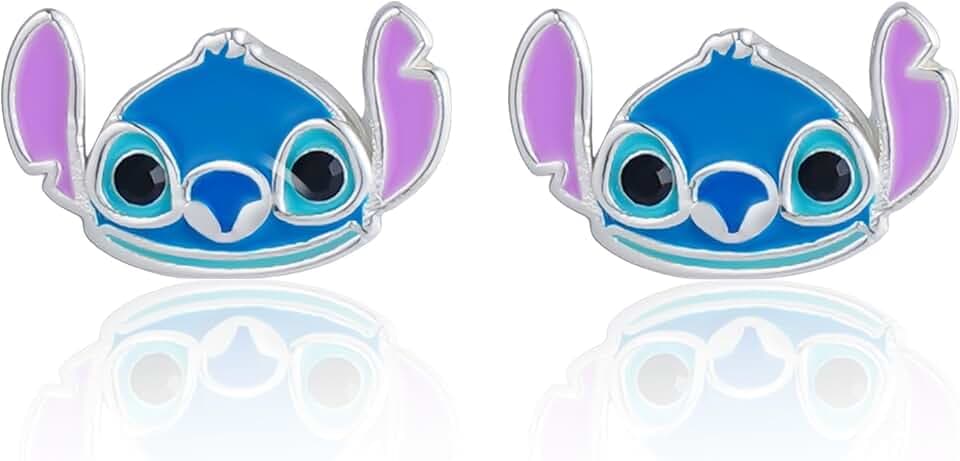 Disney Lilo & Stitch Ohrstecker – Mismatch Blume und Stitch oder Engel und Stitch Ohrstecker – Disney Ohrringe – Disney Schmuck