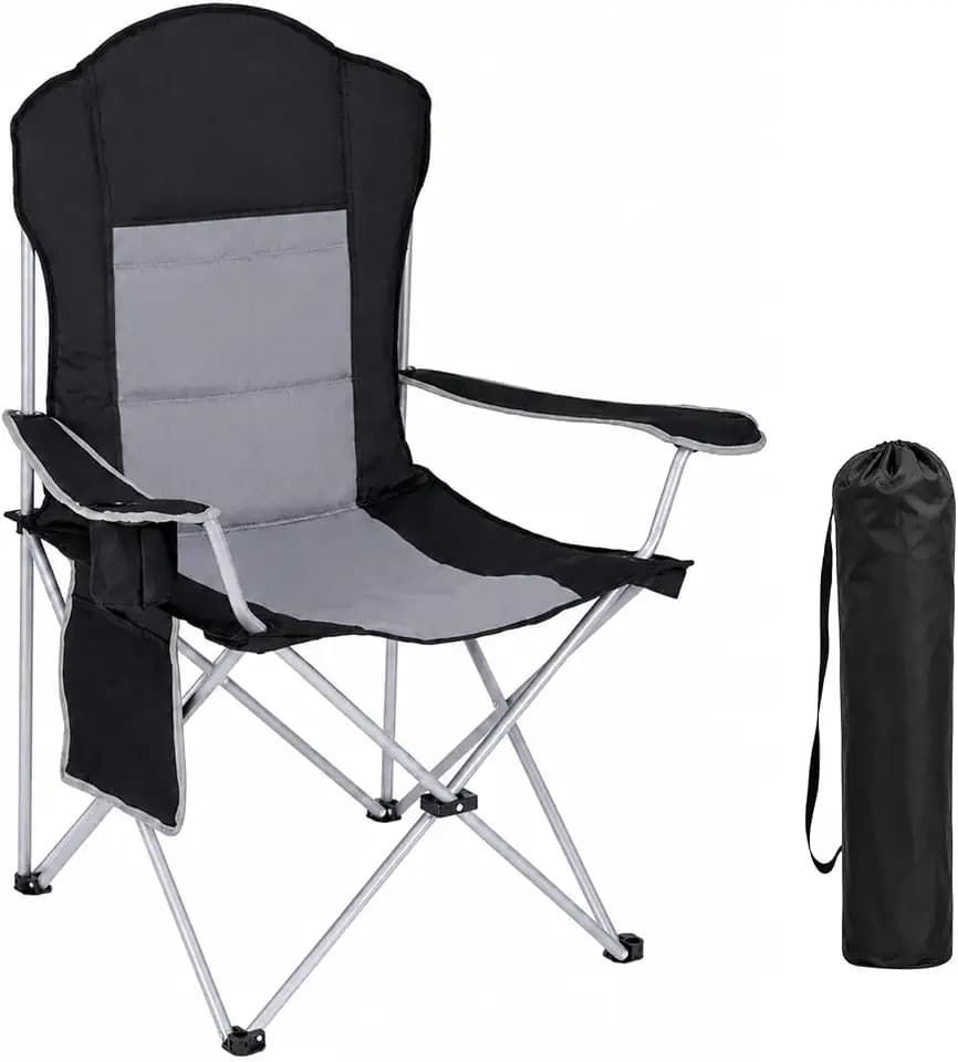 SURFOU Campingstuhl Faltbar 160KG Belastbar, Hohe Rücklehne, Breiter Sitz