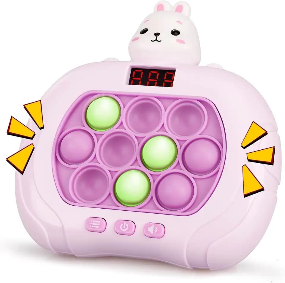 Blackma Fast Push Pop Game - Light Up Fidget Toy for Kids, Handheld Sensory Puzzle Game, Christmas & Birthday Gifts for 3-12 Year Old Boys & Girls (Rabbit)