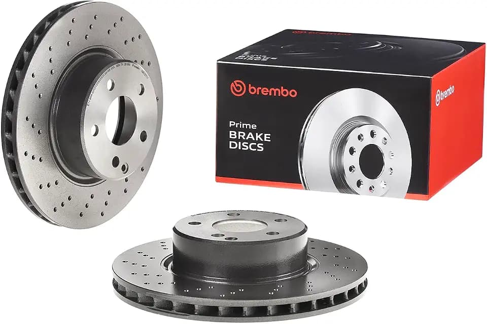 Brembo 09.8127.11 UV Coated vented drilled Front Brake Rotor MERCEDES-BENZ OE# A2204210912