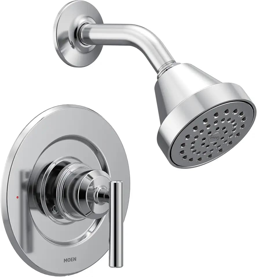 Moen Gibson Chrome Posi-Temp Pressure Balancing Eco-Performance Modern Shower Trim, Valve Required, T2902EP