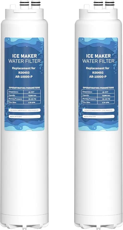K00493 Arctic Pure Ice Maker Water Filter, Compatible with Manitowoc AR-10000-P Ice Maker Pack of 2