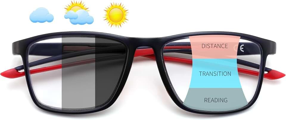 FEISEDY Progressive Multifocal Reading Glasses Blue Light Blocking B0397