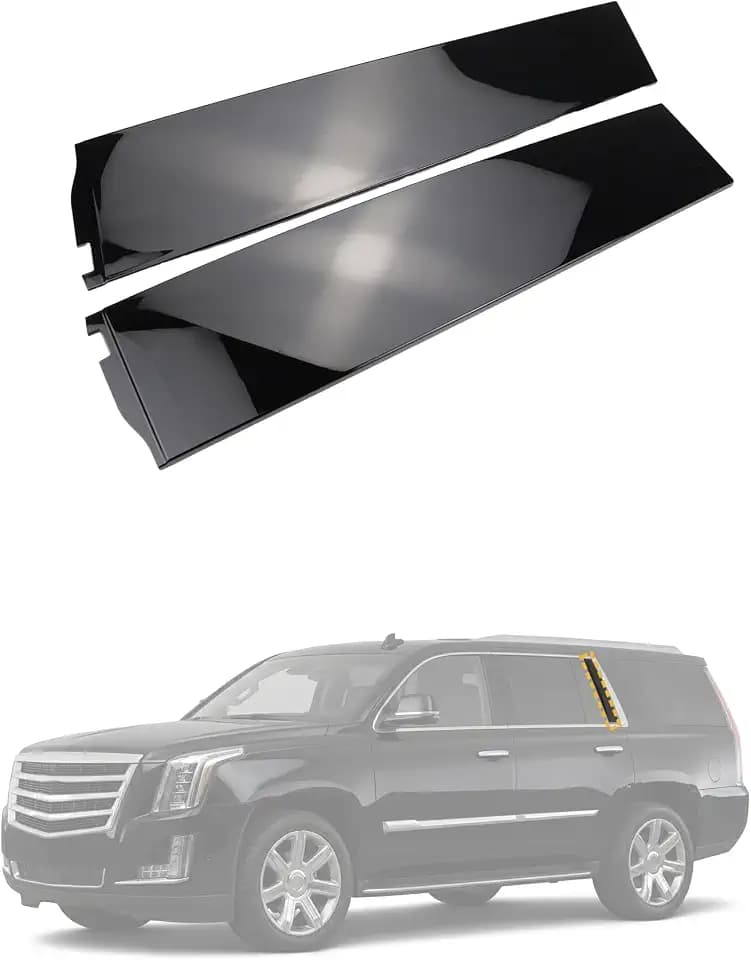Flecto Rear Window C-Pillar Trim Door Molding Compatible with 2015-2018 Cadillac Escalade ESV Chevy Suburban GMC Yukon XL Replace 926-247 926-248 Left Right Door Panel Accessories