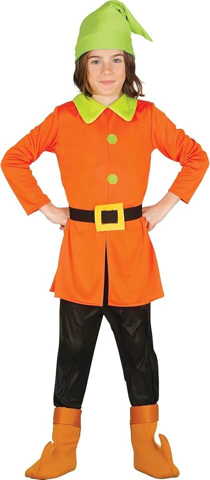 FIESTAS GUIRCA Zwerg-Orange Kostüm für Kinder