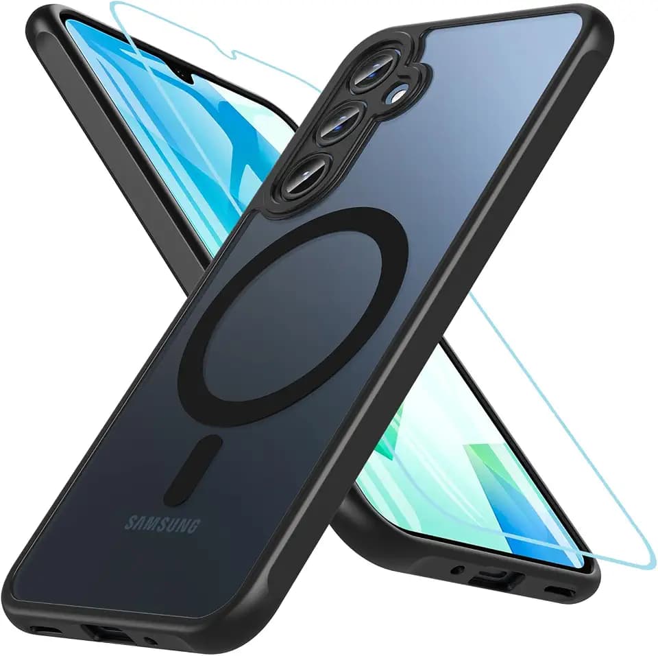 Hensinple Magnetic for Samsung Galaxy A16 5G Phone Case, Black