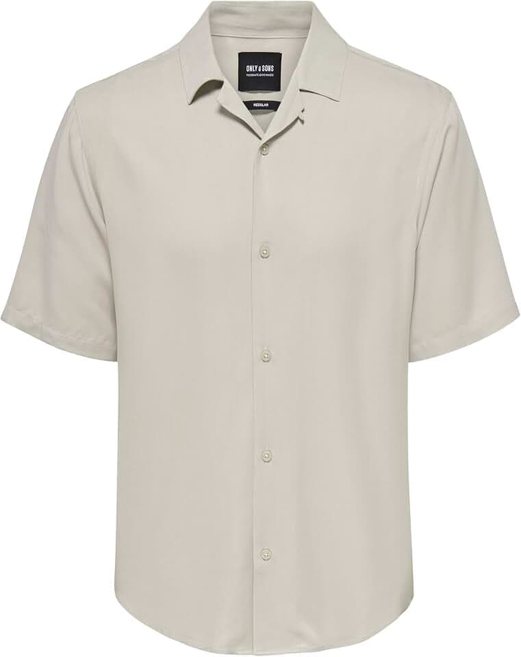 Only & Sons Herren Onsdash Life Reg Visc Res Ss Shirt Noos Hemd/Bluse (1er Pack)