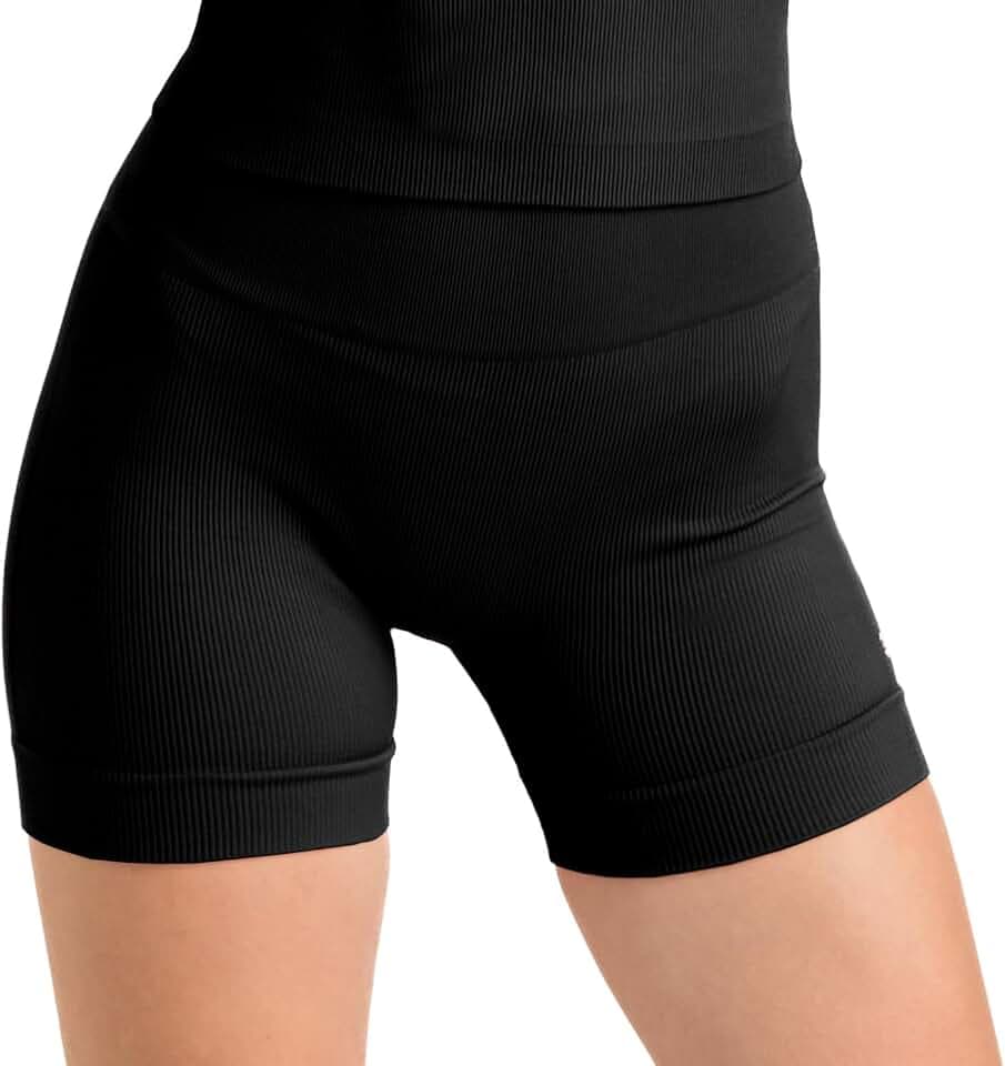 Damen Nahtlose Biker Shorts - Hoch taillierte Biker Shorts ohne vordere Naht für Frauen, weiche Workout Shorts mit Bauchkontrolle für Fitnessstudio, Radfahren, Yoga, Pilates und Sport