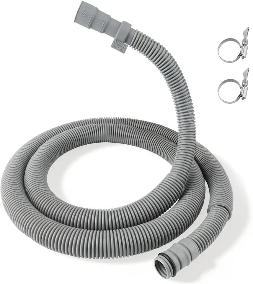 6.6 Ft Dishwasher Drain Hose with 2 Clamps Compatible with LG AEM74333104