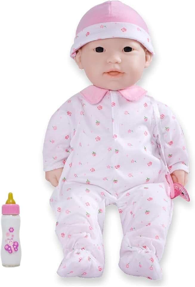 JC Toys Asian 16-inch Medium Soft Body Baby Doll La Baby | Washable |Removable Pink Outfit w/Hat and Pacifier | for Children 12 Months +, Asian Pink
