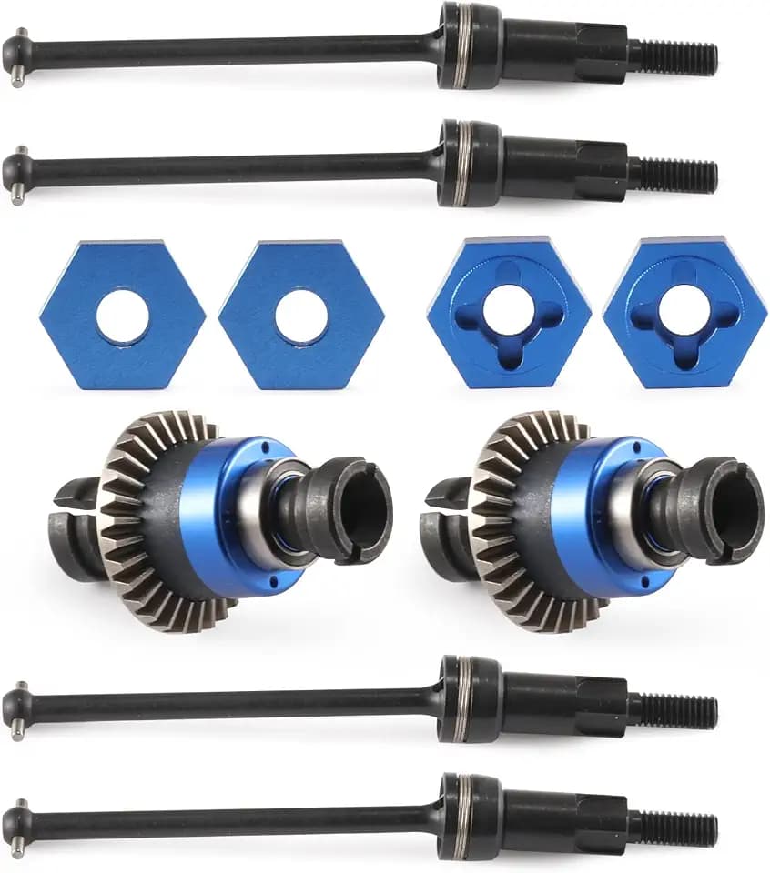 Assembled Differential for 1/18 Granite GROM 1/14 Mojave,CVD Shaft Dogbone CVD Joint Universal Axle Set,Accessories for ARRMA 1/18 2S Granite Granite GROM (Blue and Black)