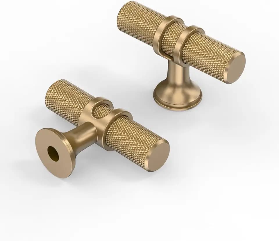 Asidrama 10 Pack Champagne Bronze Kitchen Cabinet Knobs Cabinet Hardware Zinc Knobs for Dresser Drawers 4451