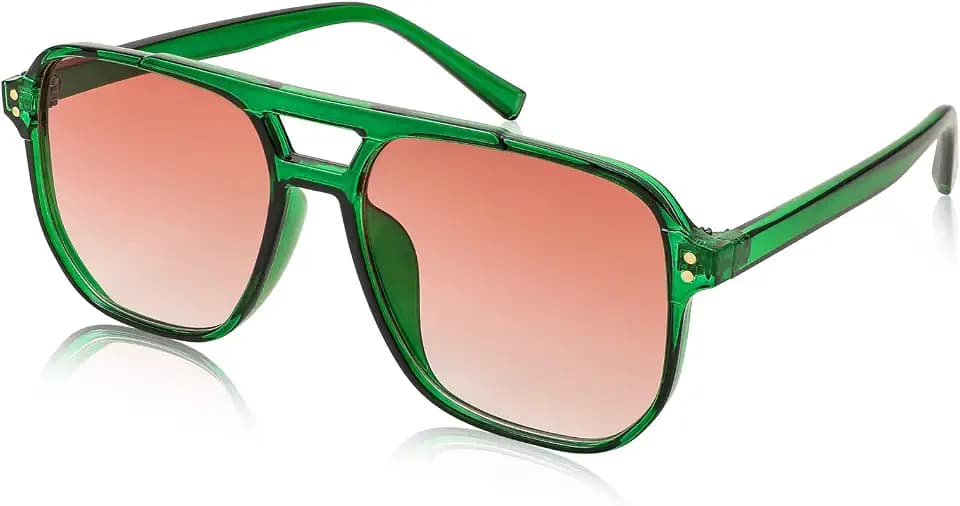 FEISEDY Retro Square Aviator Sunglasses Women Men 70s Vintage Shades B2835