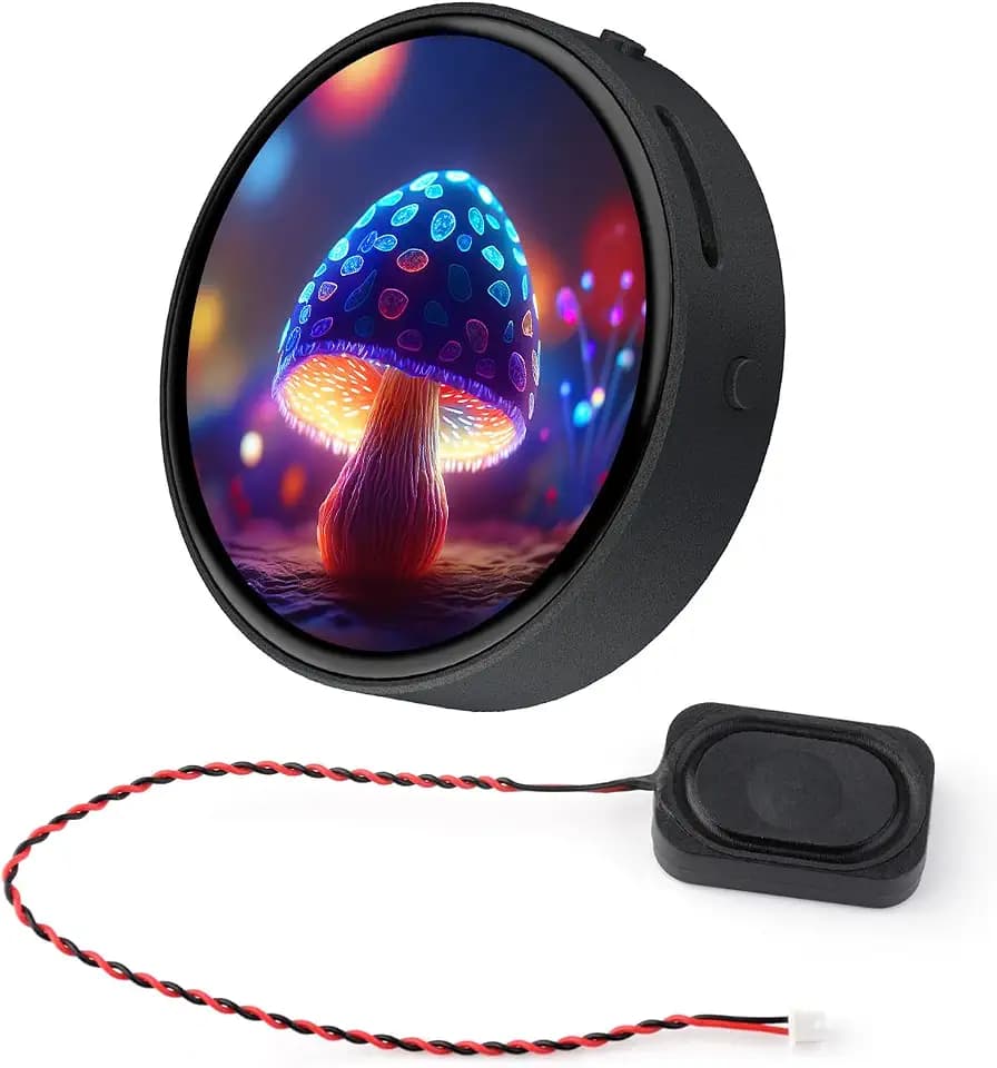 Waveshare ESP32-S3 1.75inch AMOLED Round Touch Display Development Board, 32-bit LX7 Dual-core, 466×466, QSPI, Dual Digital Microphones Array, ESP32 with Display, with Case
