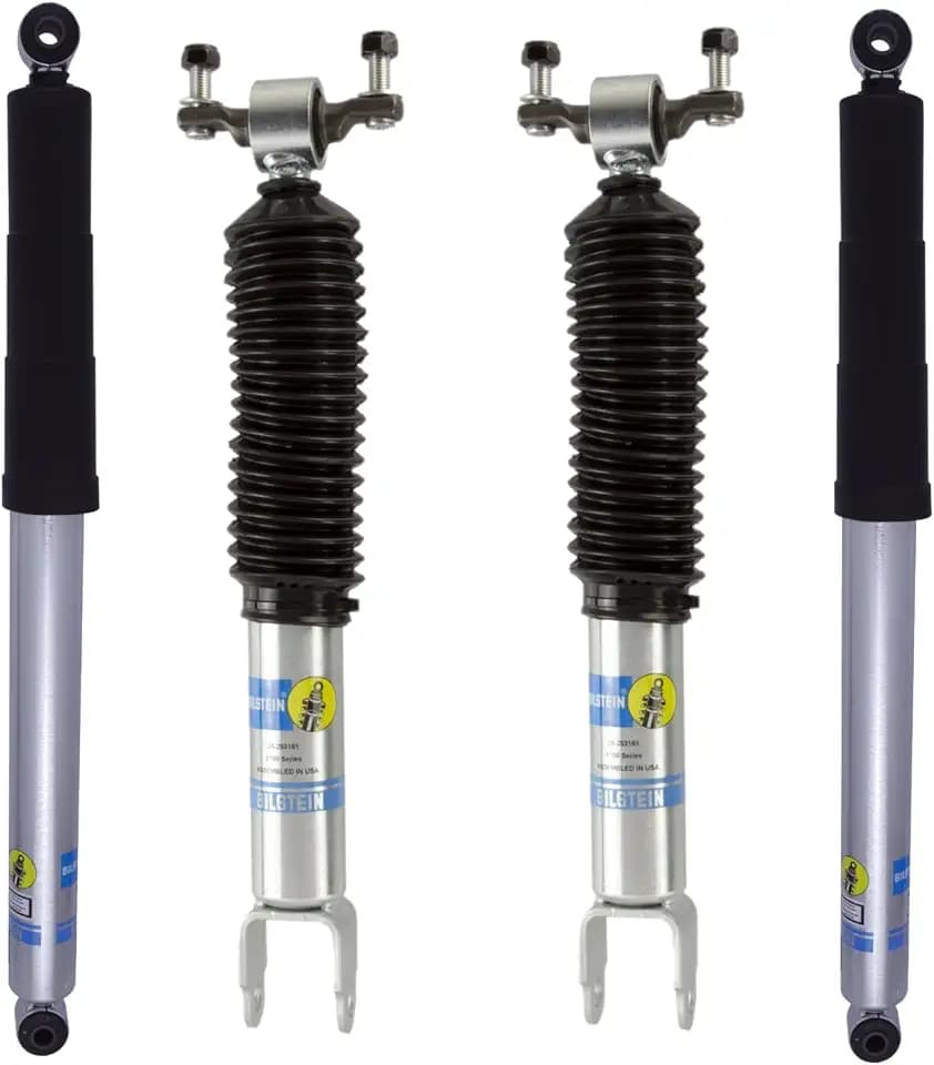 Bilstein 24-196468 Single 5100 Series Rear Monotube Shock fits 2011 2024 Silverado Sierra 2500 3500 HD with 0-1" Rear Lift - Improves Ride Handling