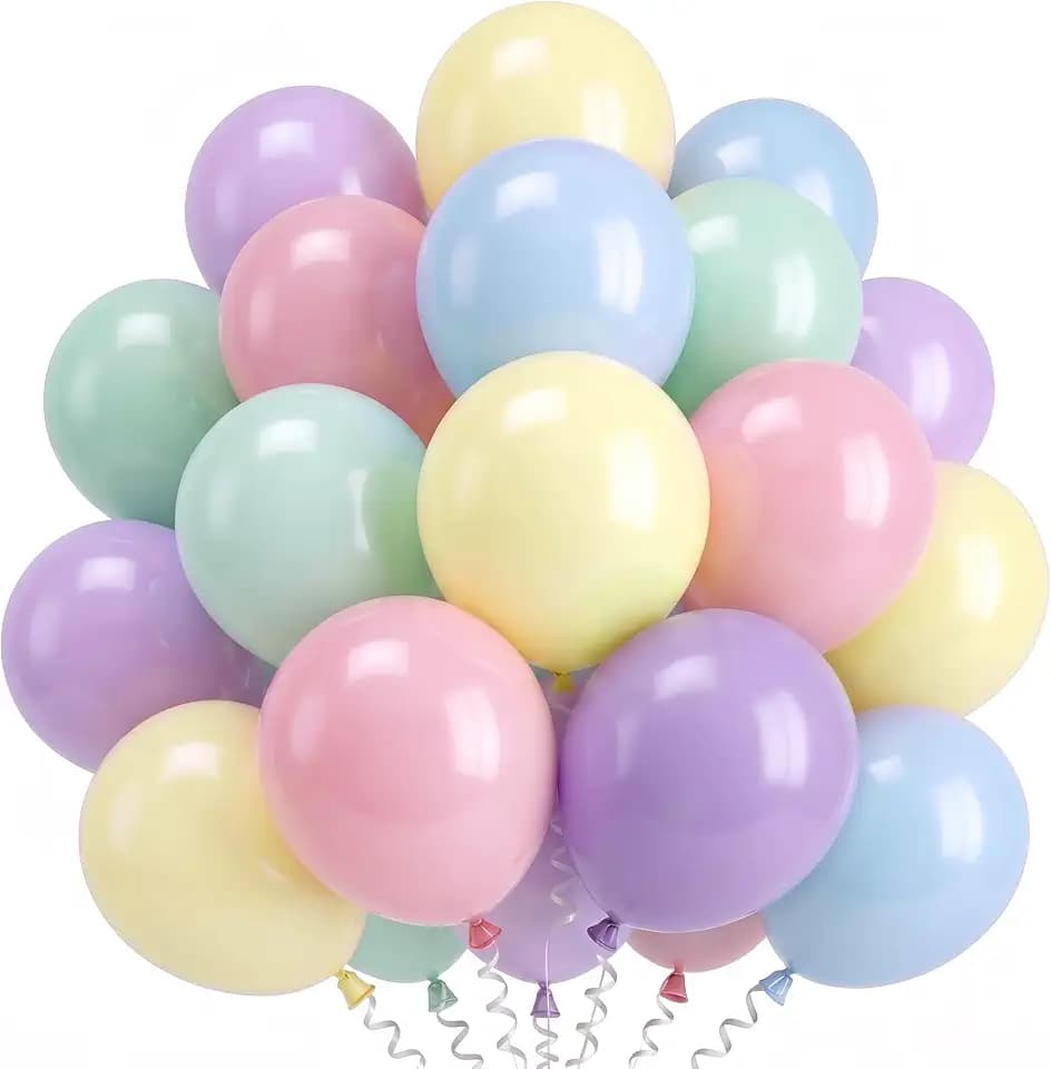 Luftballons Pastell, 100 Stück Luftballons Pastellfarben, Helium Ballons Geburtstag mit bunte luftballon Rosa Grün Blau und für Geburtstag Hochzeit Verlobung Gender Reveal Baby Shower, 12 Zoll