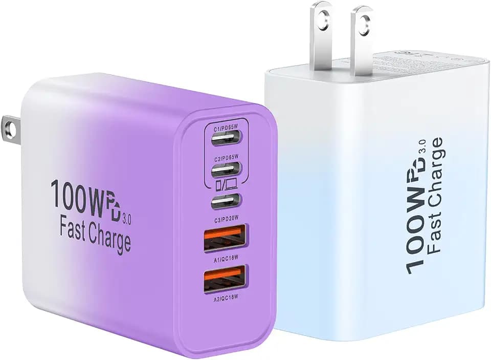 USB C Super Fast Charger Block, 100W USBC Charging Block Wall Plug Adapter