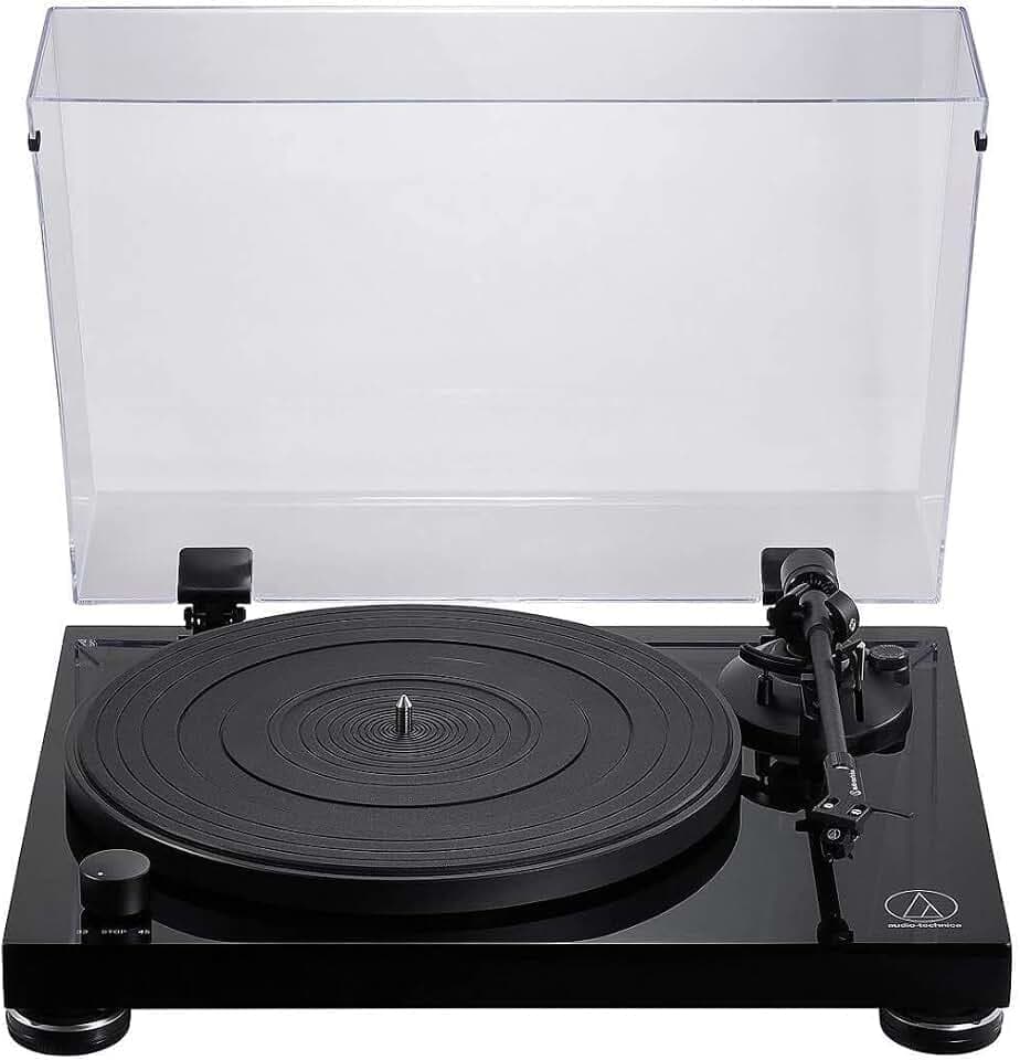 Audio-Technica LPW50PB Manueller Plattenspieler mit Riemenantrieb Klavierschwarz