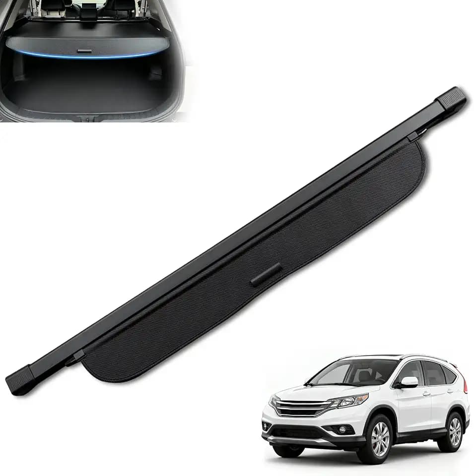 Cargo Cover for 2012-2016 Honda CRV Retractable Trunk Cover CRV Accessories Anti-Peeping Anti-Theft Privacy Screen,Trunk Luggage Shield Shade Carbon Fiber Texture