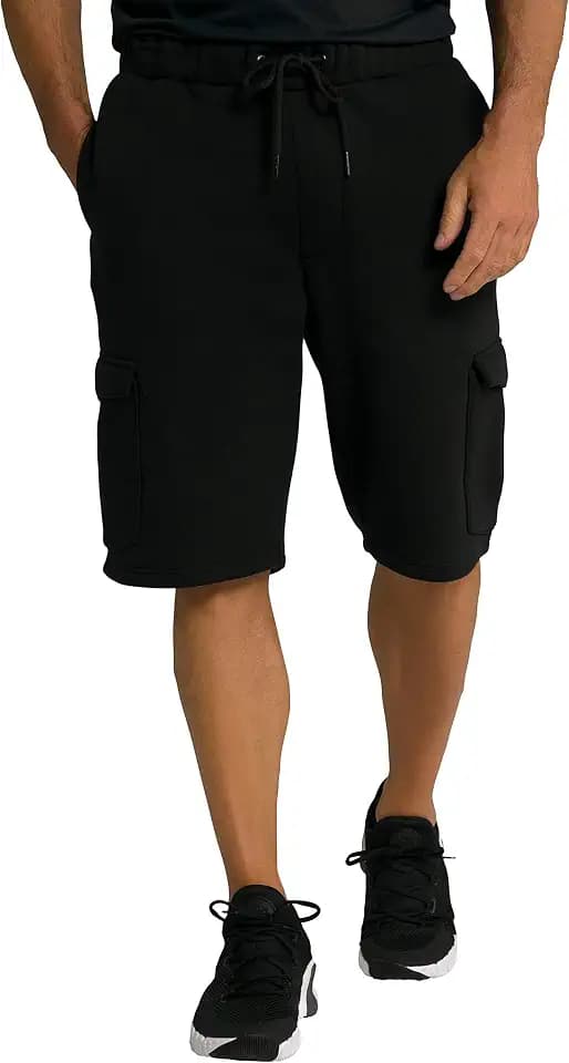 JP 1880 Herren große Größen Übergrößen Menswear L-8XL Sweat-Cargobermuda, Homewear, Elastikbund, Cargotaschen schwarz L 802382100-L
