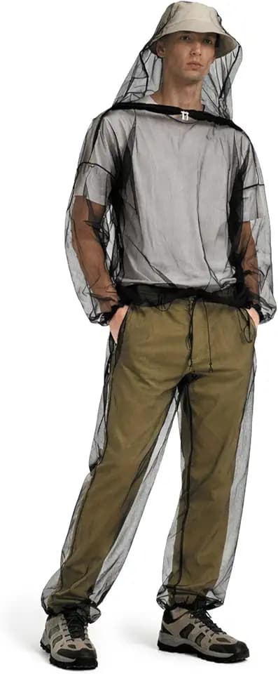 HENNCHEE Mosquito Suits for Adult, Mesh Net Bug Jacket Proof Clothing