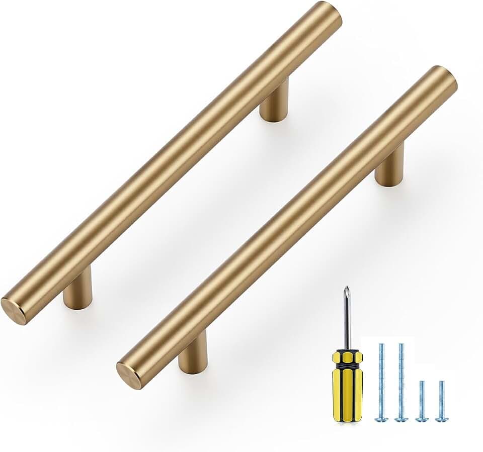 Ravinte Champagne Bronze Cabinet Handles 4 Inch Hole Center 30 Pack