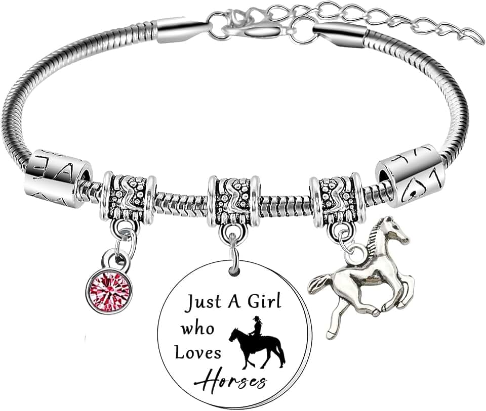 Horses Charm Bracelet for Women Horse Lovers Gift Horse Bracelet Horses Gifts for Daughter Sister Niece Friends Birthday Gift Graduation Gifts for Her Friendship Gift