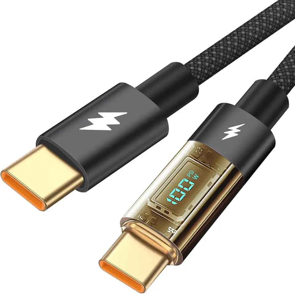 USB C auf USB C Kabel, 2m USB C Kabel, 100 W PD3.0/QC3.0 Schnellladekabel, für iPhone 16 Pro Max, iPhone 15, Samsung S24 S23 S22 S21, iPad Pro, MacBook Pro/Air, Huawei