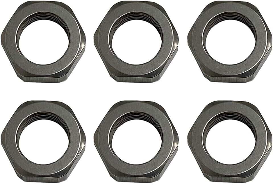 1/2-28 Thread Jam Nut Black Steel and Stainless Steel (1/2-28 Black-6Pcs)