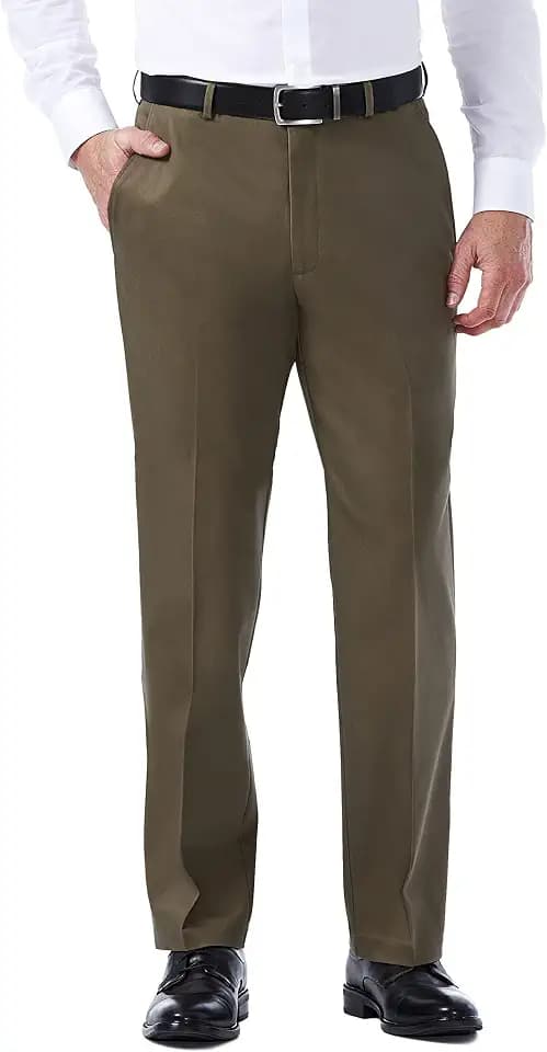 Haggar Men's Classic Fit Premium No Iron Khaki Pant