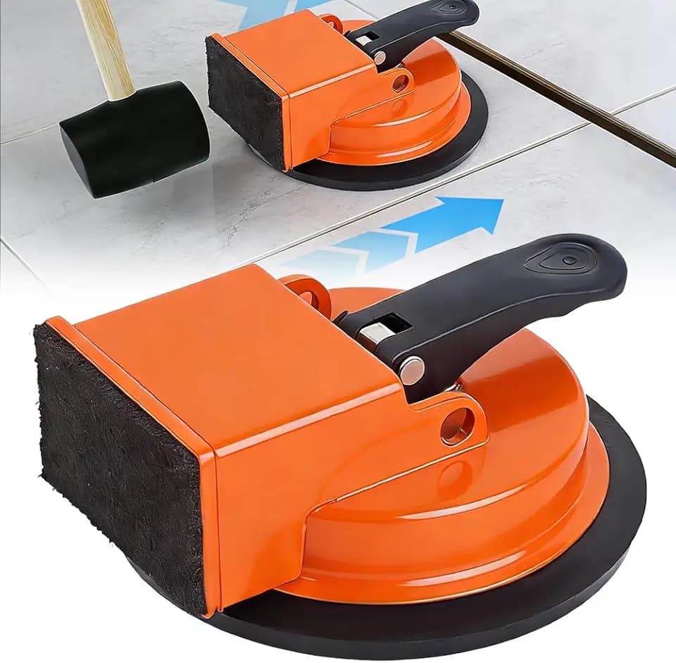 Laminat Verlegeset mit Saugnapf und Schlagfunktion, SGZIOO Saugknöpfe Laminat Reparaturset für Laminatböden, Saugheber Fliesen mit Saugnapf, Laminat Vakuumheber für Glasheber, Glassauger, Glasträger