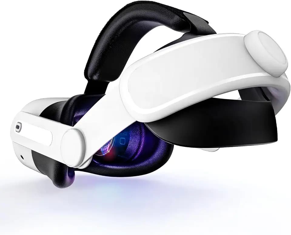 Head Strap for Meta Quest 3S/3, Lightweight Headstrap Replacement for Oculus Quest 3/3s, Nexatrix VR Headset Elite Strap Accessories with Adjustable Hinge and Enlarged Head Support