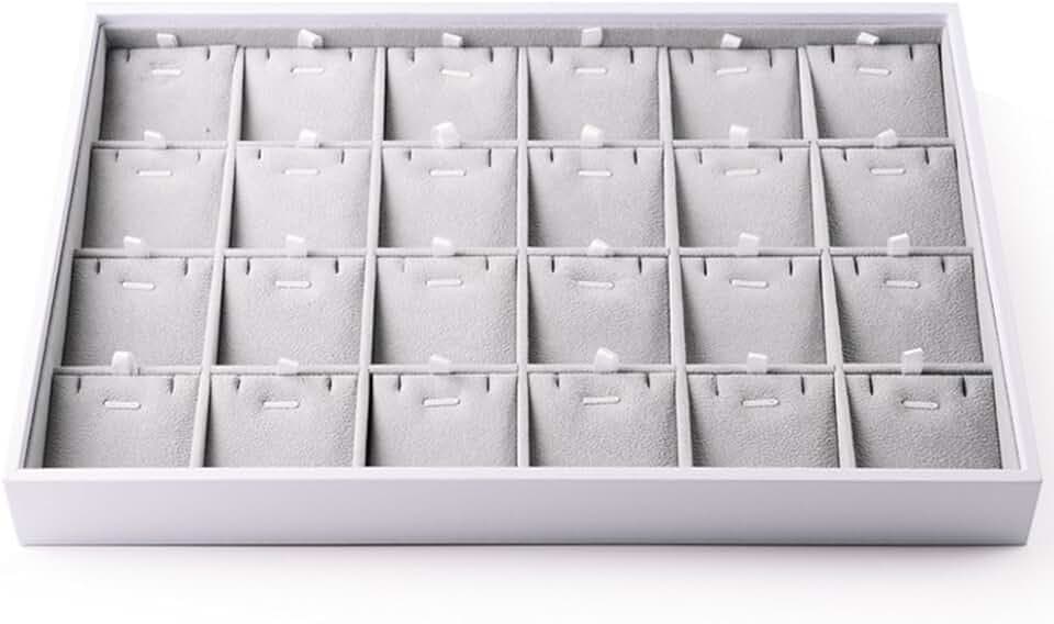 Oirlv Leather Pendant Display Tray White