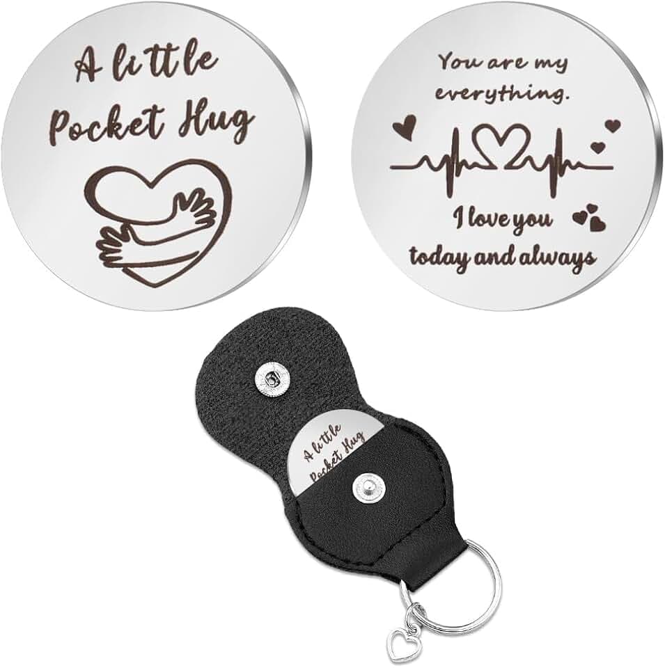 Sisadodo A Little Pocket Hug Token für Mama, Vater, Tochter, Sohn, Weihnachten, Geburtstag, Geschenke für Mama, Papa, I Love You, Geschenk für Freundin