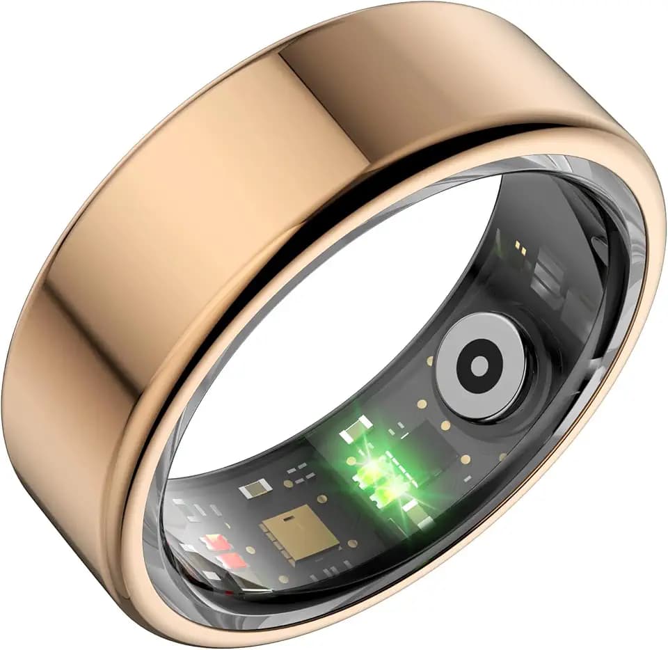 findtime Smart Ring Fitness Ring Tracker Smartringe für Herren Damen IP68 Wasserdicht Tracking Ring mit Schrittzähler Kalorien Herzfrequenz Schlaftracker Smart Ring Android iOS Fitnessring