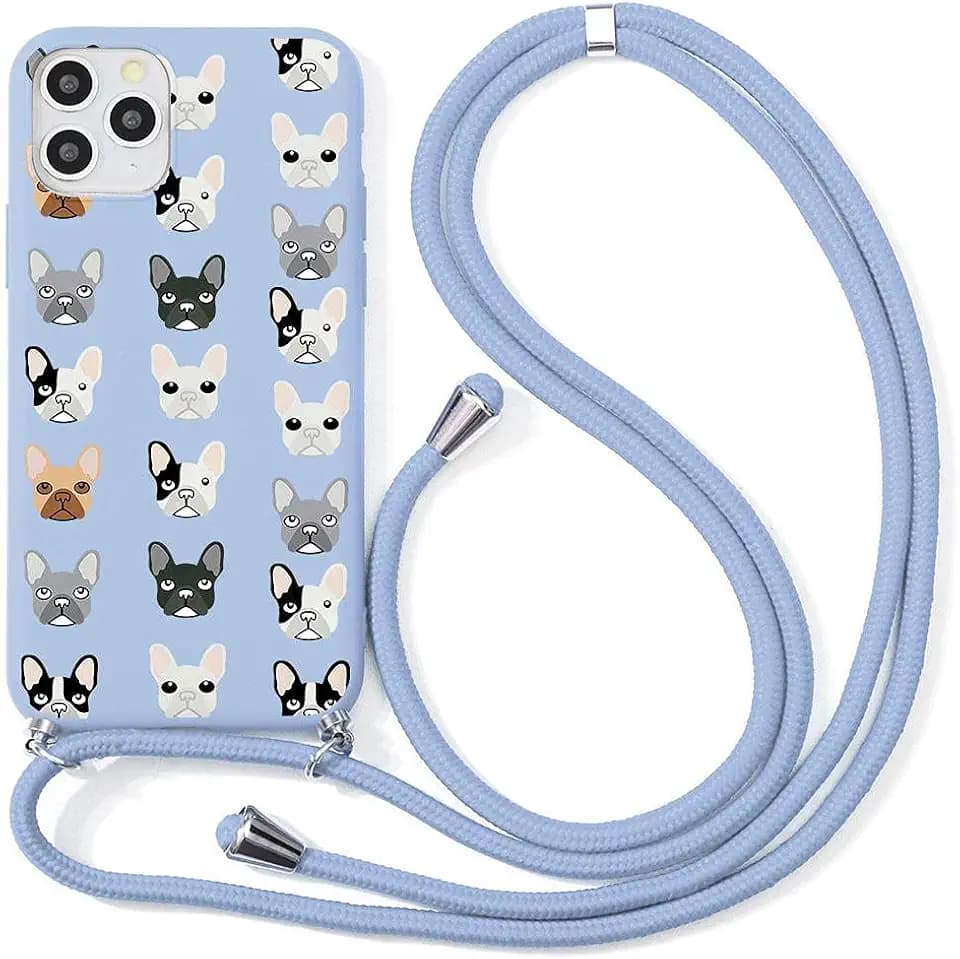 Yoedge für Xiaomi Redmi 9 / 9C / NFC Handy Hülle Silikon Schutzhülle Handyhülle Necklace mit Kordel zum Umh?ngen Handykette Schnur Bumper Case Hülle Kompatibel mit Redmi9 / 9C / NFC 6,53 Zoll, Hund