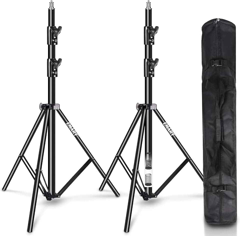 EMART 8.5ft Heavy Duty Light Stand with Spring Cushioned for Photography