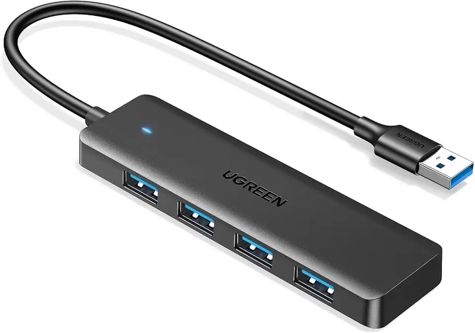 UGREEN USB 3.0 Hub, 4 Ports USB A Splitter Ultra-Slim USB Expander, 0.5 ft