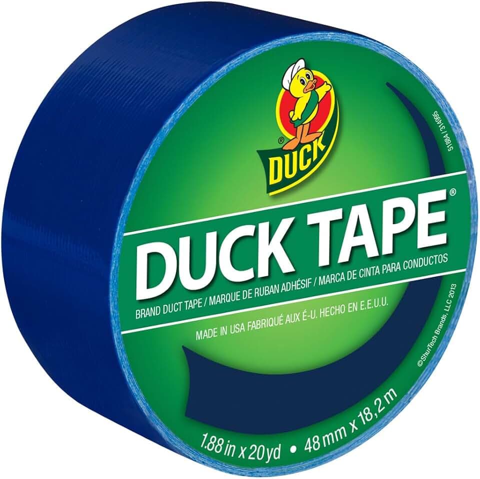 Duck Brand 1304959 Color Duct Tape, Single Roll, Blue