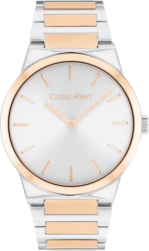 Calvin Klein Women's CK Linear Elegance - 36mm 2H Quartz Slim Watch - Stainless Steel Bracelet - Premium Fashion Timepiece for All Occasions - Gift for Her