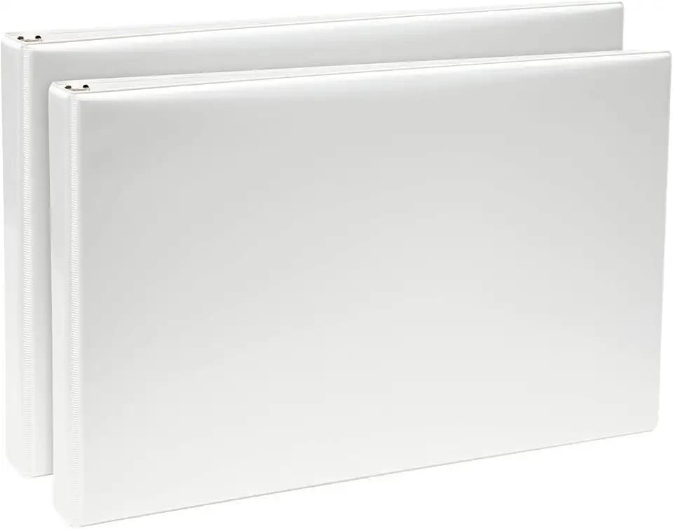 Avery® Heavy-Duty View 3 Ring Binders, 1" Slant Rings, 2 White Binders