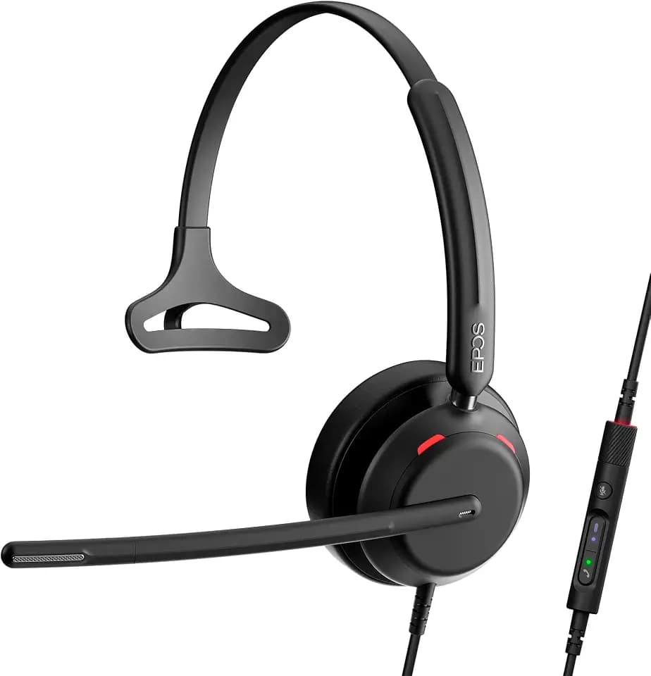 EPOS Impact 730T Mono Wired USB C and USB A Headset for PC with Noise-Canceling Mic, Microsoft Teams Certified, in-Line Controls, Comfortable Fit, Ideal for Office Calls, Remote & Hybrid Work