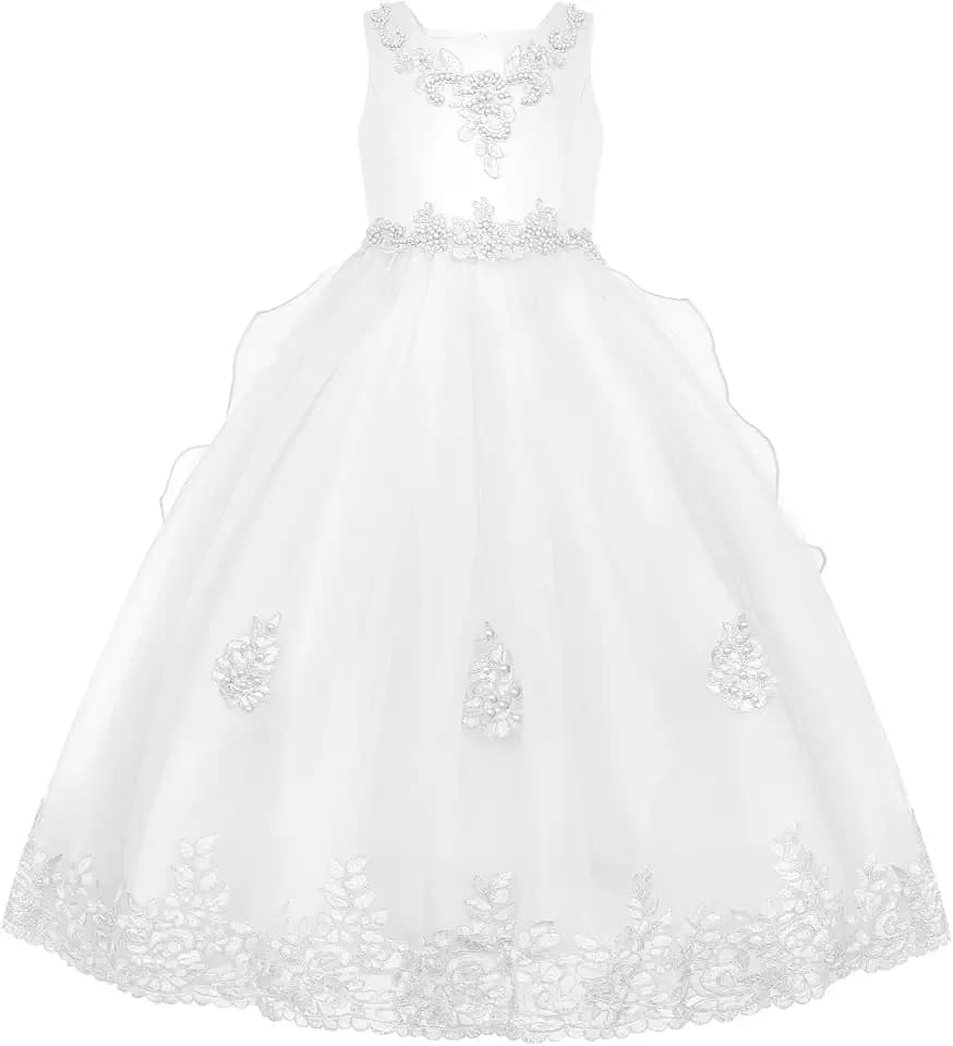 JerrisApparel Girls Formal Dress Communion Wedding Party Pageant Ball Gown