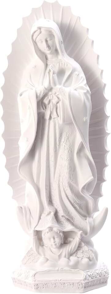 Virgin Mary Statue, 11.6-Inch Our Lady of Guadalupe Resin Figurine