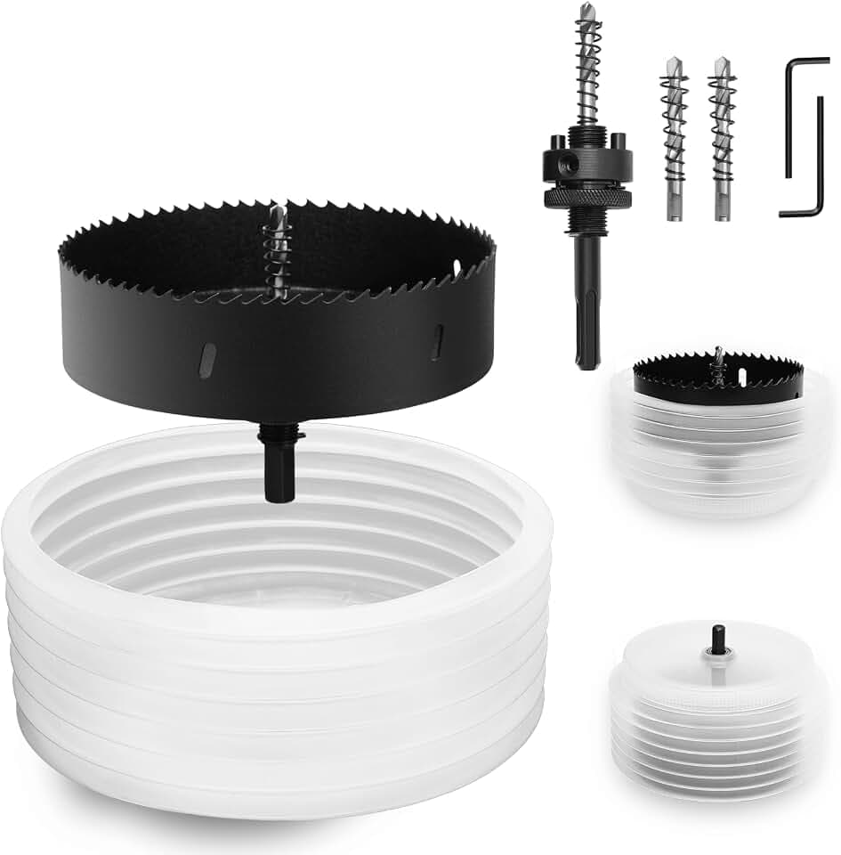 6-3/8" | 162mm Hole Saw for Recessed Lights with Dust Bowl Catcher